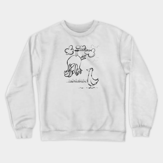 Upside down rooster Crewneck Sweatshirt by Jason's Doodles